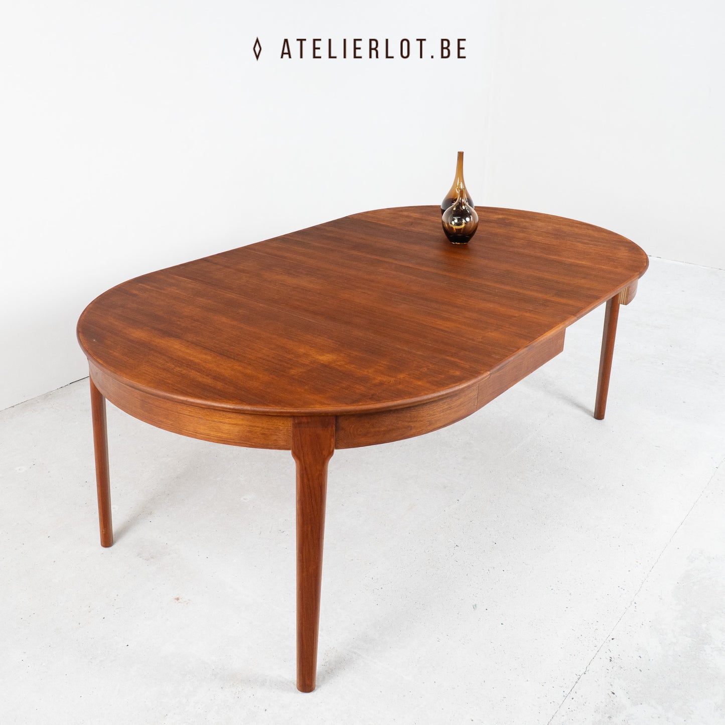 Deense eettafel uitschuifbaar rond/ovaal