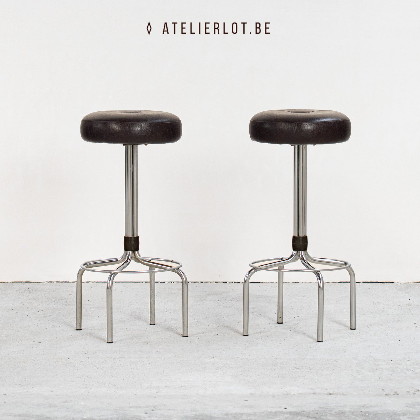 Vintage set 2 barkrukken Brabantia