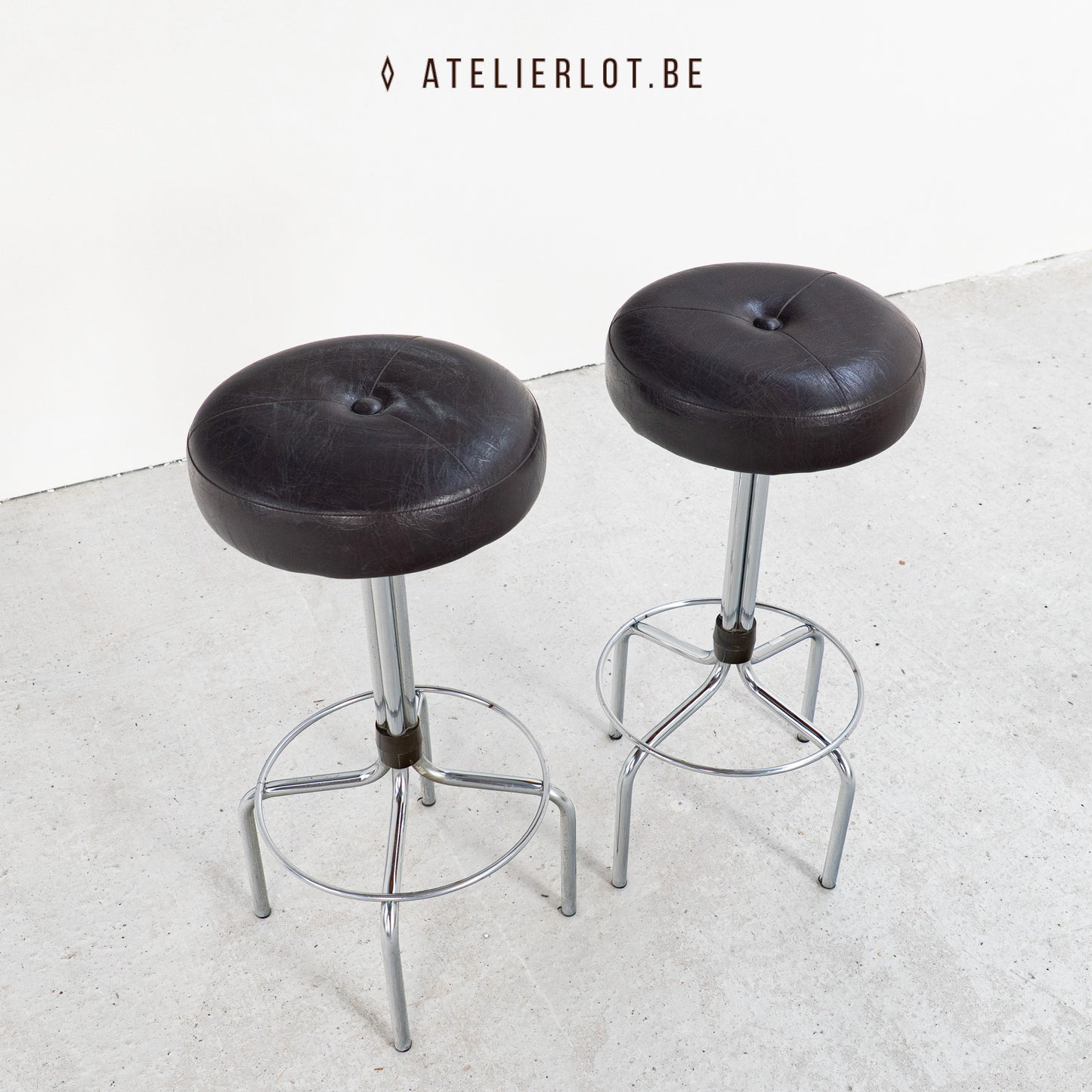 Vintage set 2 barkrukken Brabantia