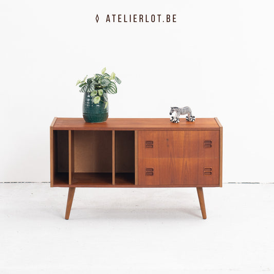 Vintage Deense platenkast / audiomeubel