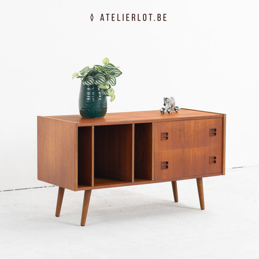 Vintage Deense platenkast / audiomeubel