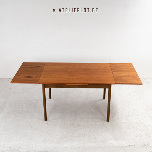 Vintage uitschuifbare eettafel 6