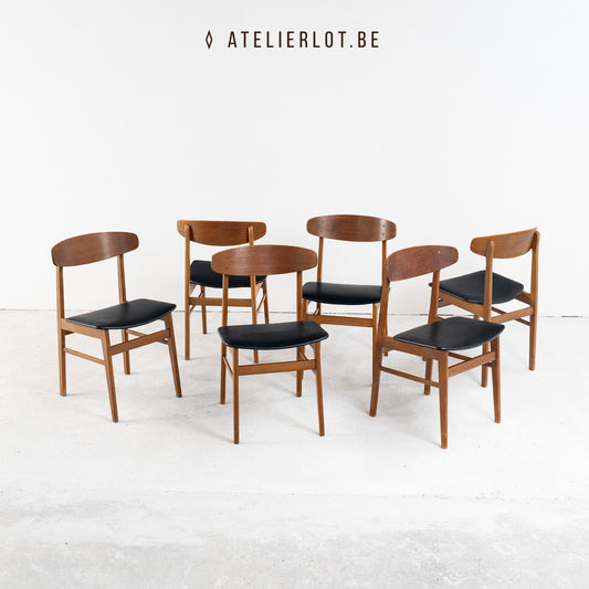 6 eetkamerstoelen Sax Møbelfabrik