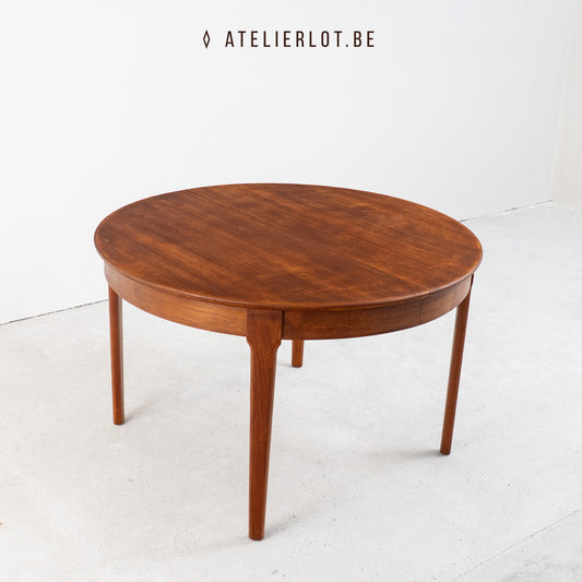 Deense eettafel uitschuifbaar rond/ovaal