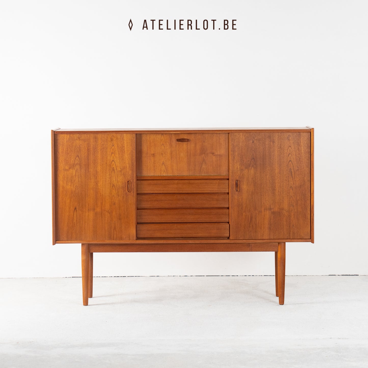 Scandinavisch highboard teak
