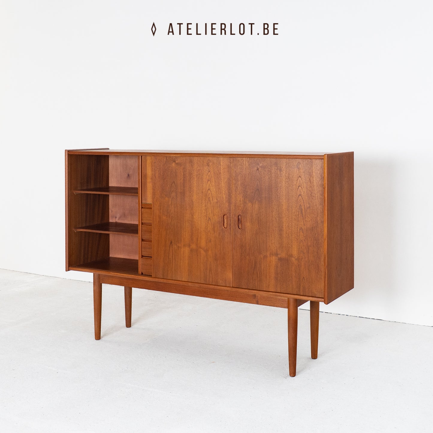 Scandinavisch highboard teak