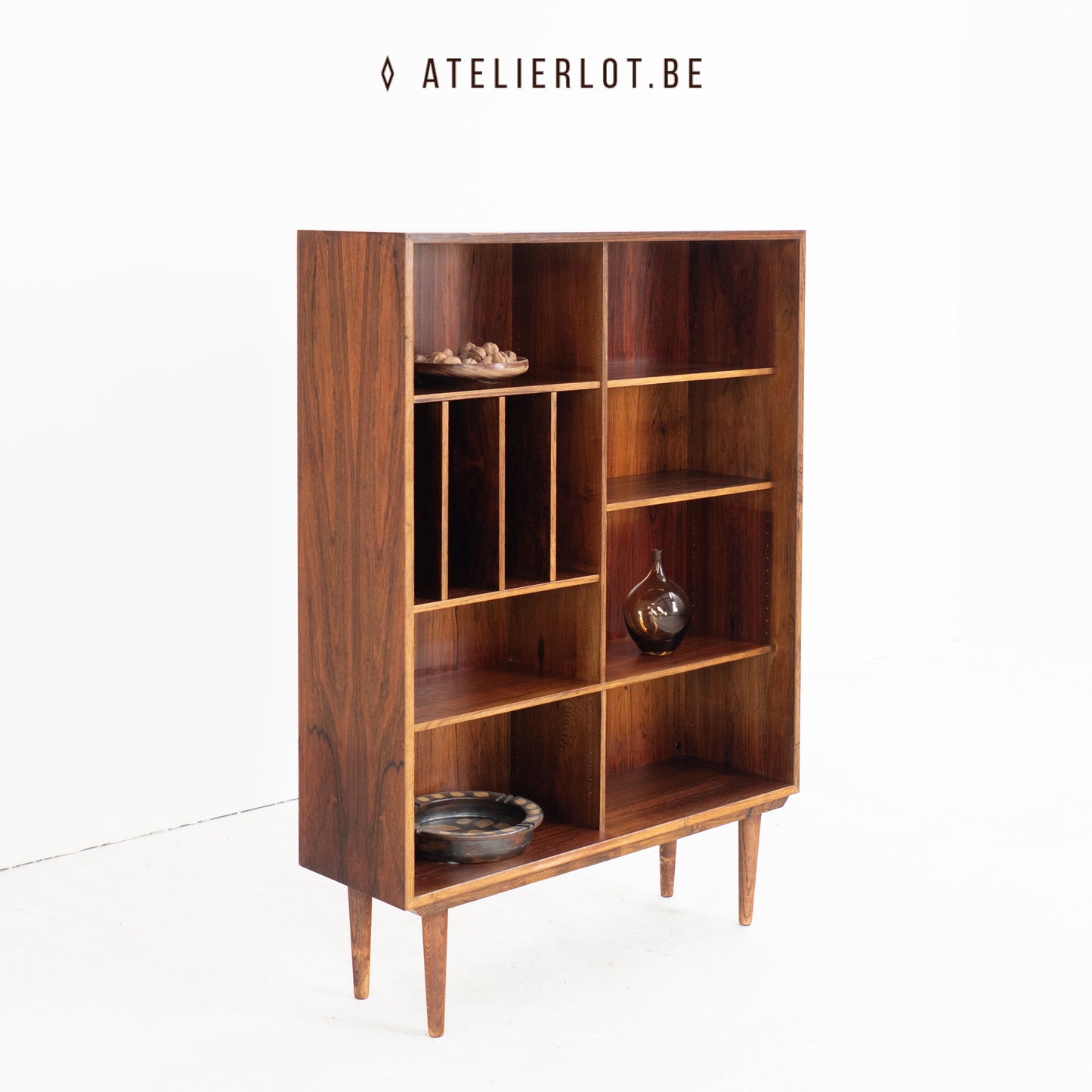 Vintage boekenkast / vakkenkast Palissander