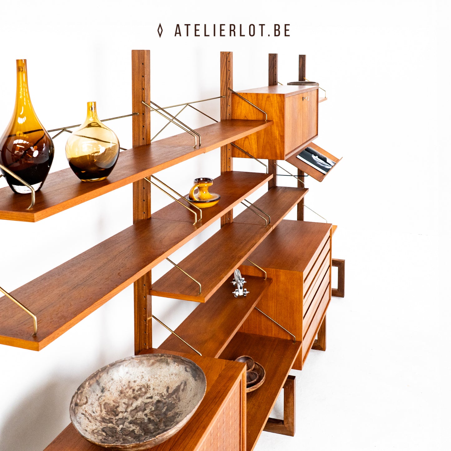 Poul Cadovius Royal System – Teak Wandmeubel (4 Delen)