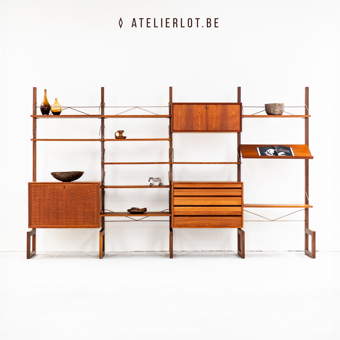 Poul Cadovius Royal System – Teak Wandmeubel (4 Delen)
