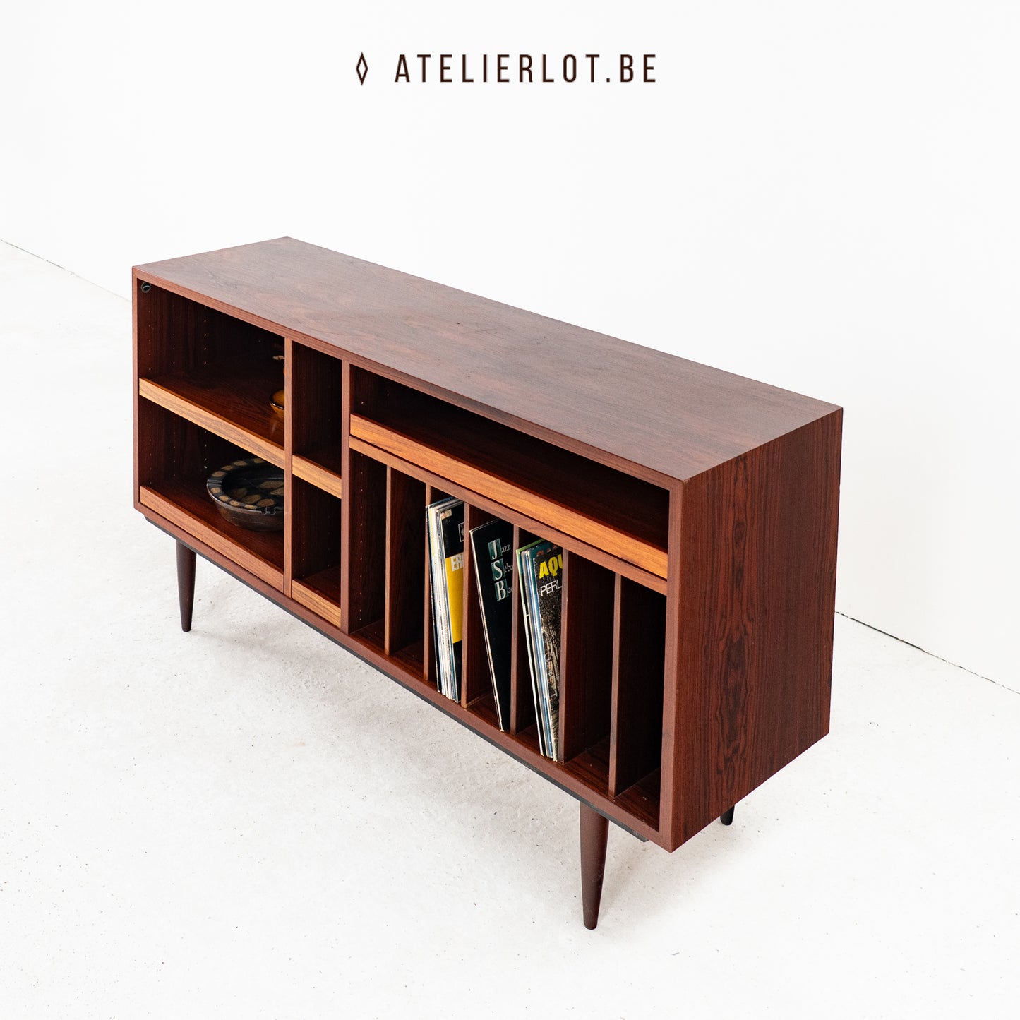 Deense Mid-Century platenkast palissander
