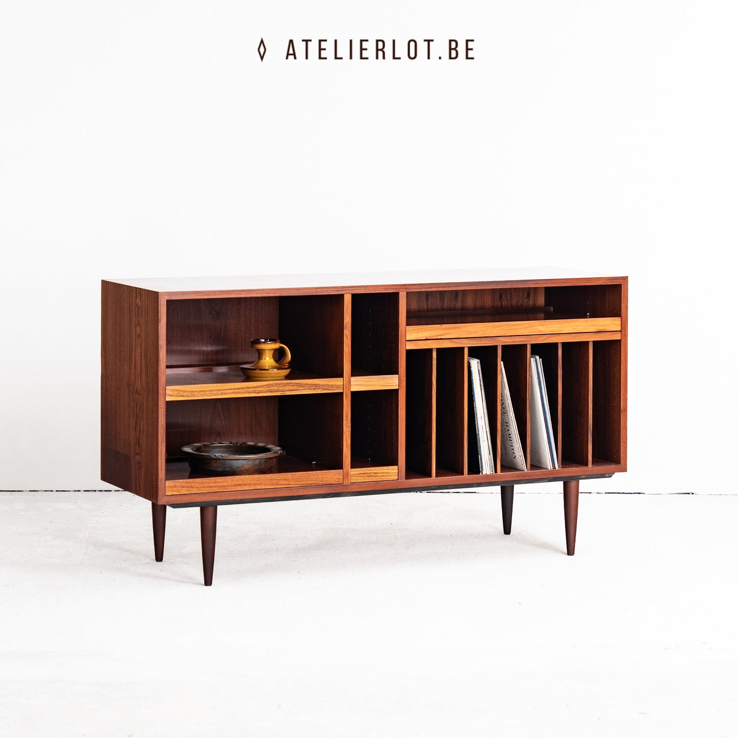 Deense Mid-Century platenkast palissander