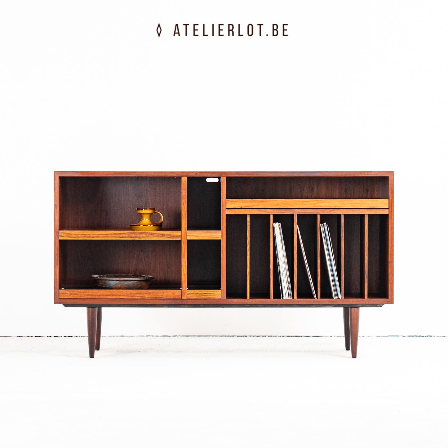 Deense Mid-Century platenkast palissander