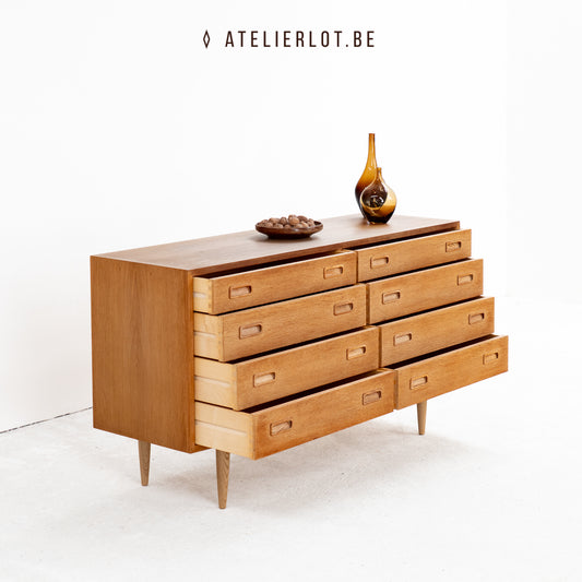 Deense eiken ladekast – Hundevad & Co – Jaren '60