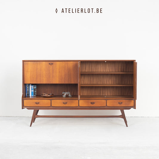 Vintage design highboard L. Van Teeffelen