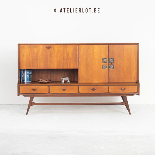 Vintage design highboard L. Van Teeffelen