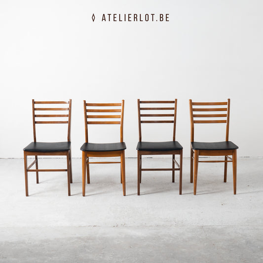 Set 4 vintage stoelen