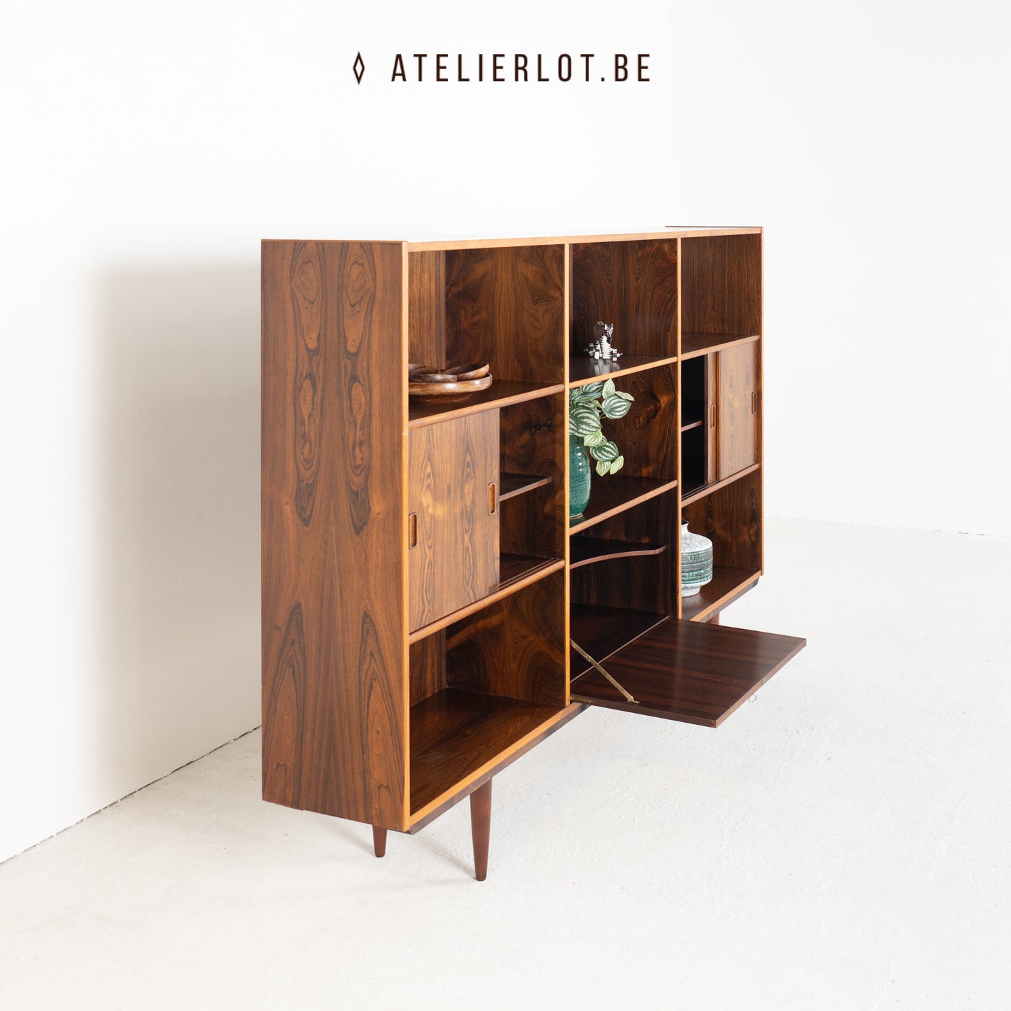 Vintage Deense boekenkast palissander Westergaards