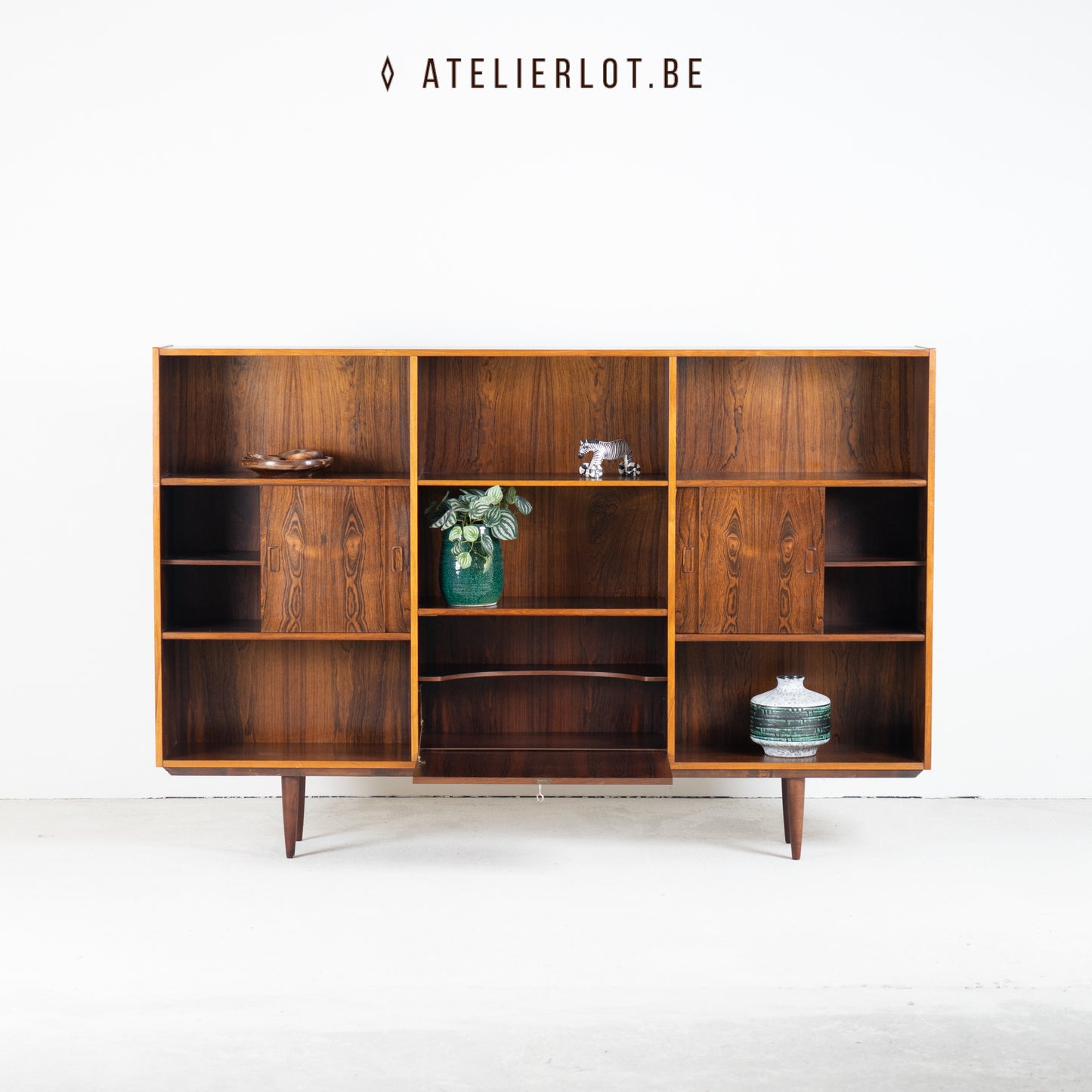 Vintage Deense boekenkast palissander Westergaards